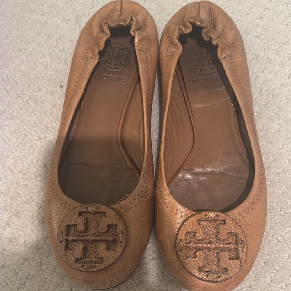 Tory Burch Women's Brown Logo Flats